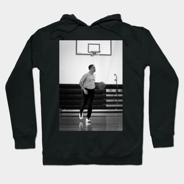 Barack Obama plays basketball Hoodie by Soriagk